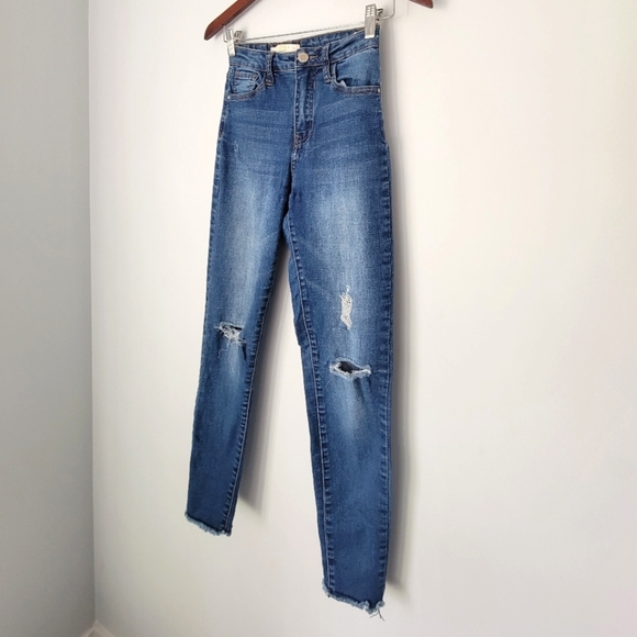 Papaya Distressed High-Rise Jeans - Size US 3 - Picture 2 of 5